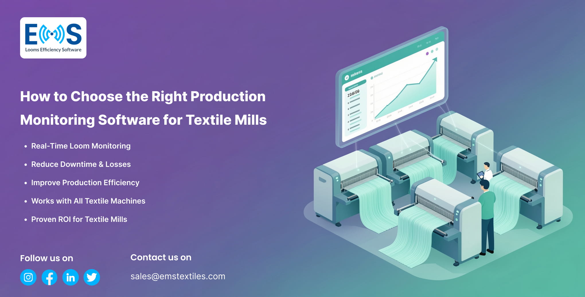 Production monitoring software for textile mills
