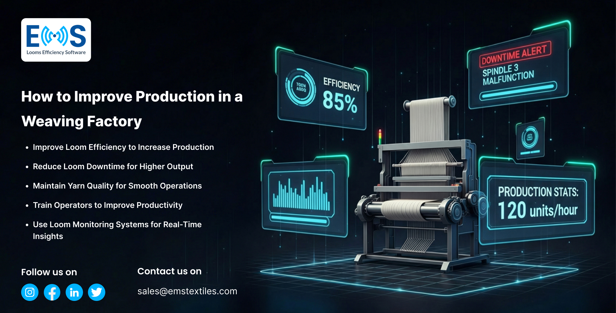 Improve production in weaving factory