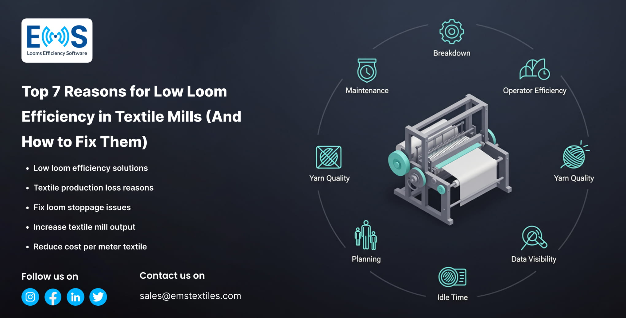 Reasons for low loom efficiency